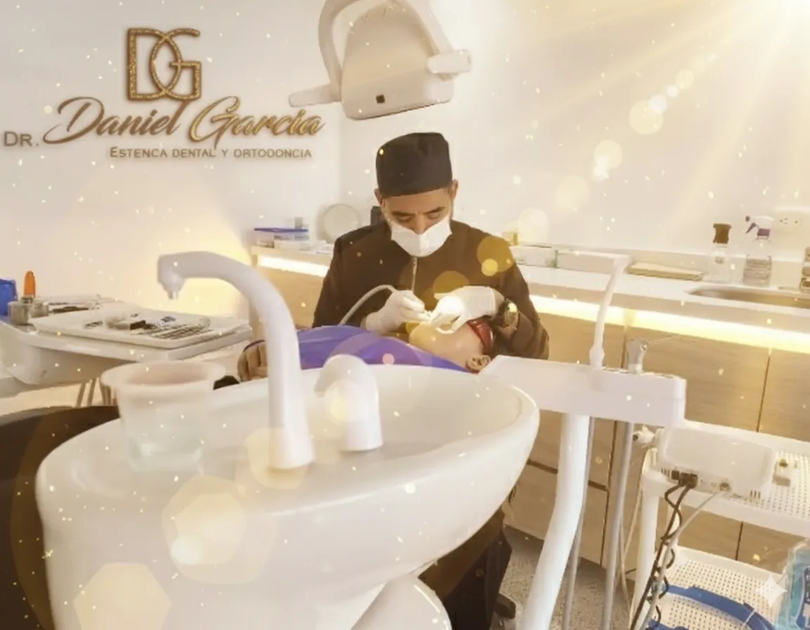 Dr. Daniel García trabajando con paciente en diseño de sonrisa